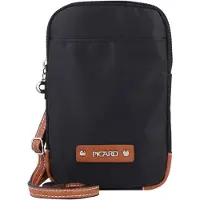 PICARD Sac à bandoulière bleu nuit / cognac / argent