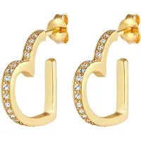Elli PREMIUM Boucles d'oreilles 'Heart' or