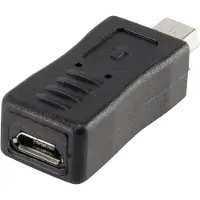 Renkforce USB 2.0 adaptateur [1x USB 2.0 prise mâle Mini-B - 1x USB 2.0 femelle Micro-B] noir ore Steckkon
