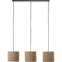 Brilliant 60100/22 Tony Suspension 3 ampoules Métal/textile gris/noir Compatible avec les ampoules LED