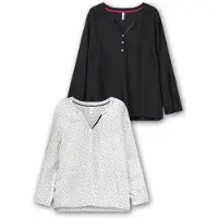 Sheego Tunique noir / blanc