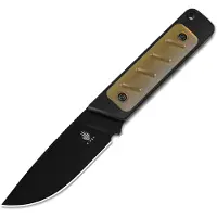 Kizer Cutlery Smolt K1063A4, Black D2, Black G10/PEI Inlay couteau fixe, Jonathan Styles design