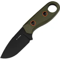Kizer Cutlery Beaver 1078A1 Blackwashed D2, Olive Green G10, couteau fixe