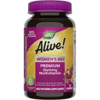 Nature'S Way , Alive! Multivitamine Premium Gomme pour Femmes 50+, Cerise et Raisin, 75 Gommes