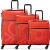 Delsey Color Block Slim S/m/l 135l Trolley Bag Rouge,Orange