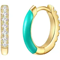 Glanzstücke Boucles d'oreilles jaune d'or / jade