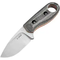Kizer Cutlery Beaver 1078A2 Stonwashed Nitro-V, Black Micarta, couteau fixe