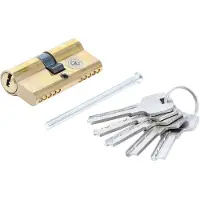 Bgs Cylindre de serrure en laiton 60 mm