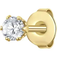 True Rebels Boucles d'oreilles jaune d'or / transparent