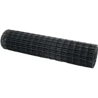vidaXL Clôture Euro, 1 x 10 mètres, fer revêtu de PVC, gris