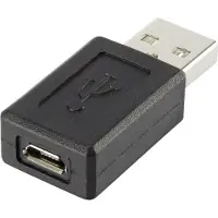 Renkforce - Adaptateur USB - USB (M) pour Micro-USB de type B (F) - USB 2.0 - 5 V - 0.5 A - noir