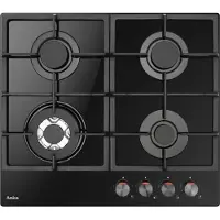 Amica DP6413LZBG, Noir, Encastré, Gaz, 4 zone(s), Haut à gauche