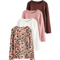 Next T-Shirt beige / rouille / rose / blanc