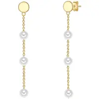 Glanzstücke Boucles d'oreilles jaune d'or / blanc