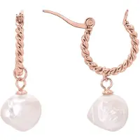 Heidemann Boucles d'oreilles 'Priamo' or rose / blanc perle