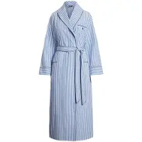 Ralph Lauren Peignoir court 'Shirting Stripes' bleu / blanc