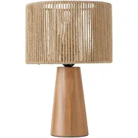 Boltze Lampe de table Home en bois brun ø22,5 cm