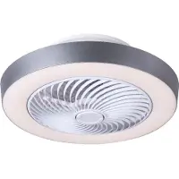 MADEIRA Ventilateur de plafond avec éclairage Gharra blanc/gris jusqu'à 25 m Couleur de lumière réglable, Ventilateur, Blanc