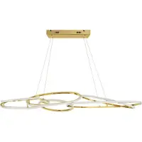 Nova Luce NUDOS LED Suspension or 158W blanc chaud 150x80x150cm dimmable 9289083