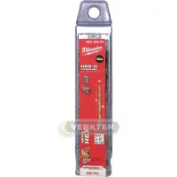 Milwaukee 6,0 x 105 mm SHOCKWAVE Forets à métaux HSS-G RED HEX Titanium 1/4&quot Pack de 10 (6 mm)