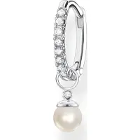 Thomas Sabo Créole simple avec pendentif en perles argent, (Argent 925)