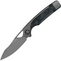 Kizer Cutlery Couteau pliant Ara S45VN, Titanium & Brittany Blue Camo CF