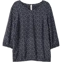 Sheego Tunique bleu nuit / blanc
