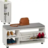 Relaxdays ensemble banc à chaussures 2 pièces (100 x 35.50 x 48.50 cm)