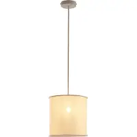 Lux.pro Lampe à suspendre 'Buckley' avec abat-jour en tissu blanc