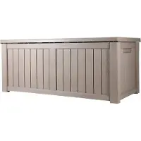 Sans marque Boîte de rangement XL avec couvercle - 454 L - Boîte de jardin - Boîte à coussins - Boîte de rangement pour l'extérieur - 1430x675x605 mm