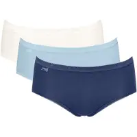 Sloggi Slip 'Basic+ Midi' bleu / bleu clair / blanc