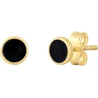 Glanzstücke Boucles d'oreilles jaune d'or / noir