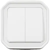 Legrand 069755L, Bouton + interrupteur, Blanc
