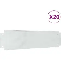 vidaXL Bordures de jardin, 20 pièces, 100 x 25 x 0,07 cm, acier galvanisé, argenté