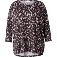 ONLY Carmakoma T-shirt 'ALBA' écru / moka / noir