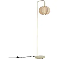 QAZQA Lampadaire Japandi beige avec abat-jour - Gertie