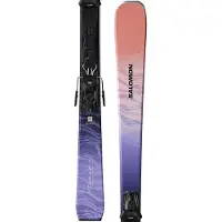 Salomon Stance W F76+m10 Gw Woman Alpine Skis Pack Rose 138 Femme