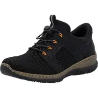 Rieker Chaussures de sport pour femmes , chaussures basses, mocassins, couleur noire