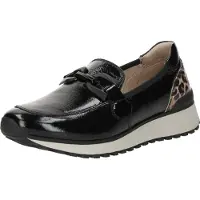 Caprice : chaussures basses, mocassins, couleur noire, style décontracté