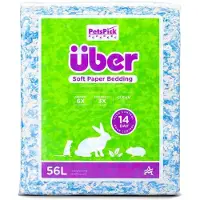 Über Soft Paper Bedding 56l Blue/White - (45066) (Copeaux)