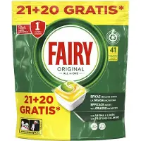 Fairy Original Citron 41 Tablettes Nettoyage Puissant Et Parfum Citronné -