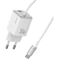 Usams Ładowarka Sieciowa Jc Series Cc264 30W Gan Mini Fast Charge 2Xusb-C Biały