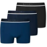Schiesser Boxers bleu marine / gentiane / noir / blanc