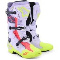 Alpinestars Bottes Tech 10 Supervented Purple Yellow Fluo Diva Pink