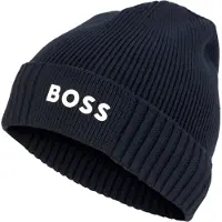 HUGO BOSS Bonnet 'Asic' bleu foncé / blanc