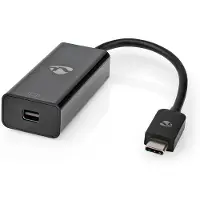 Nedis USB-C Adapter - USB 3.2 Gen 1 - USB-C mâle - Mini DisplayPort femelle - 8K@60Hz - 0.20 m - rond - nickelé - PVC - noir - sac plastique