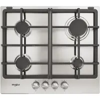 Whirlpool Table de cuisson gaz 58cm 4 feux 7800w inox - - TGML660IX -