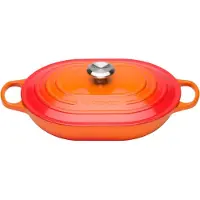 Le Creuset Cocotte Le Creuset Oblong Orange Volcanique 31 cm (3,4L)