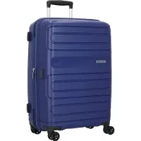 American Tourister - Valise rigide extensible Sunside 4R 68 cm - Bleu