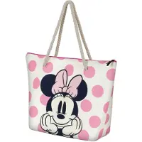 Disney Sac de Plage Soleil - Disney Minnie Mouse Dots - Rose - Taille Unique